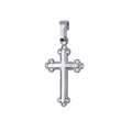 9ct White Gold Fancy Cross