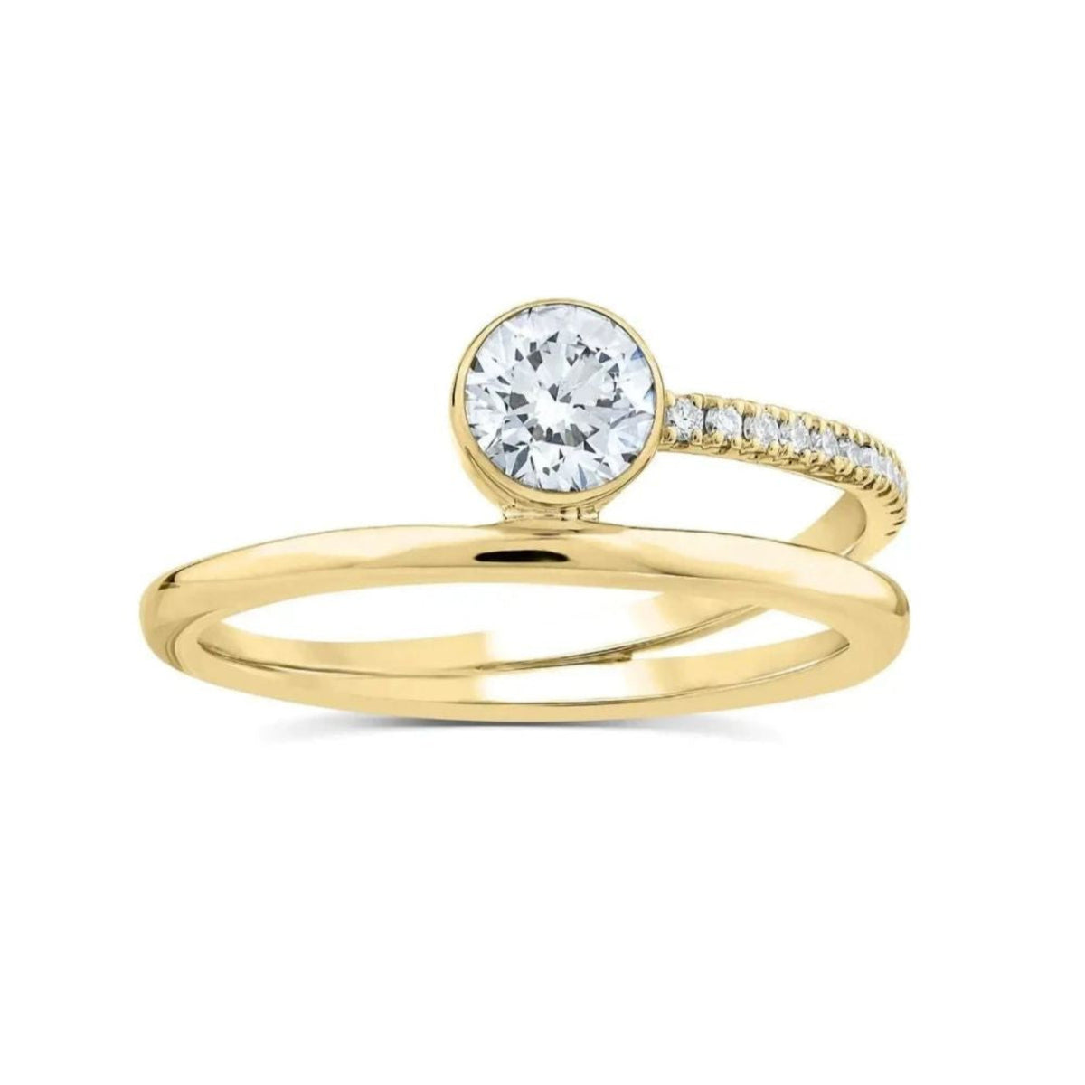 0.55ct Lab Grown Diamond Spilt Band Ring
