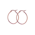 Stainless Steel Rose Gold Plated Oval Hoops