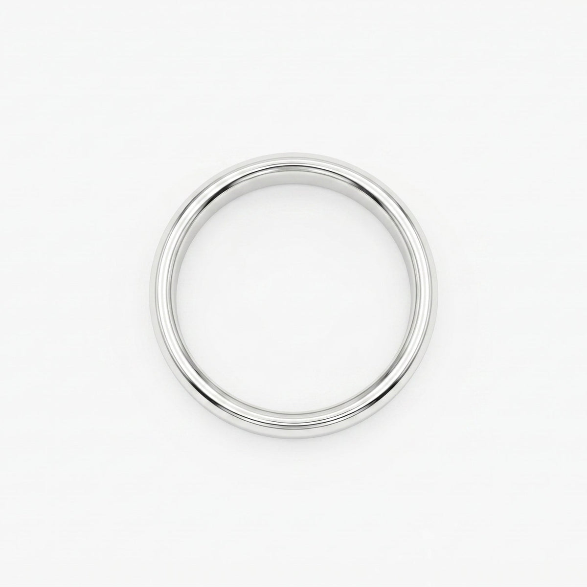 Men's Sterling Silver Plain Wedding Ring