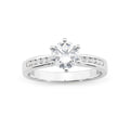 1.00ct Round Natural Diamond Engagement Ring