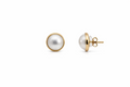 9ct Yellow Gold Mabe Pearl Earrings