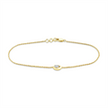 9ct Yellow Gold Oval Lab Grown Diamond Bracelet