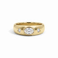 9ct Yellow Gold Oval Lab Grown Diamond Ring