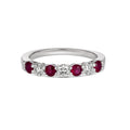 18ct White Gold Diamond And Ruby Ring