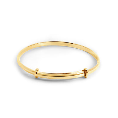 9ct Yellow Gold 3mm Expanding Baby Bangle - alternate