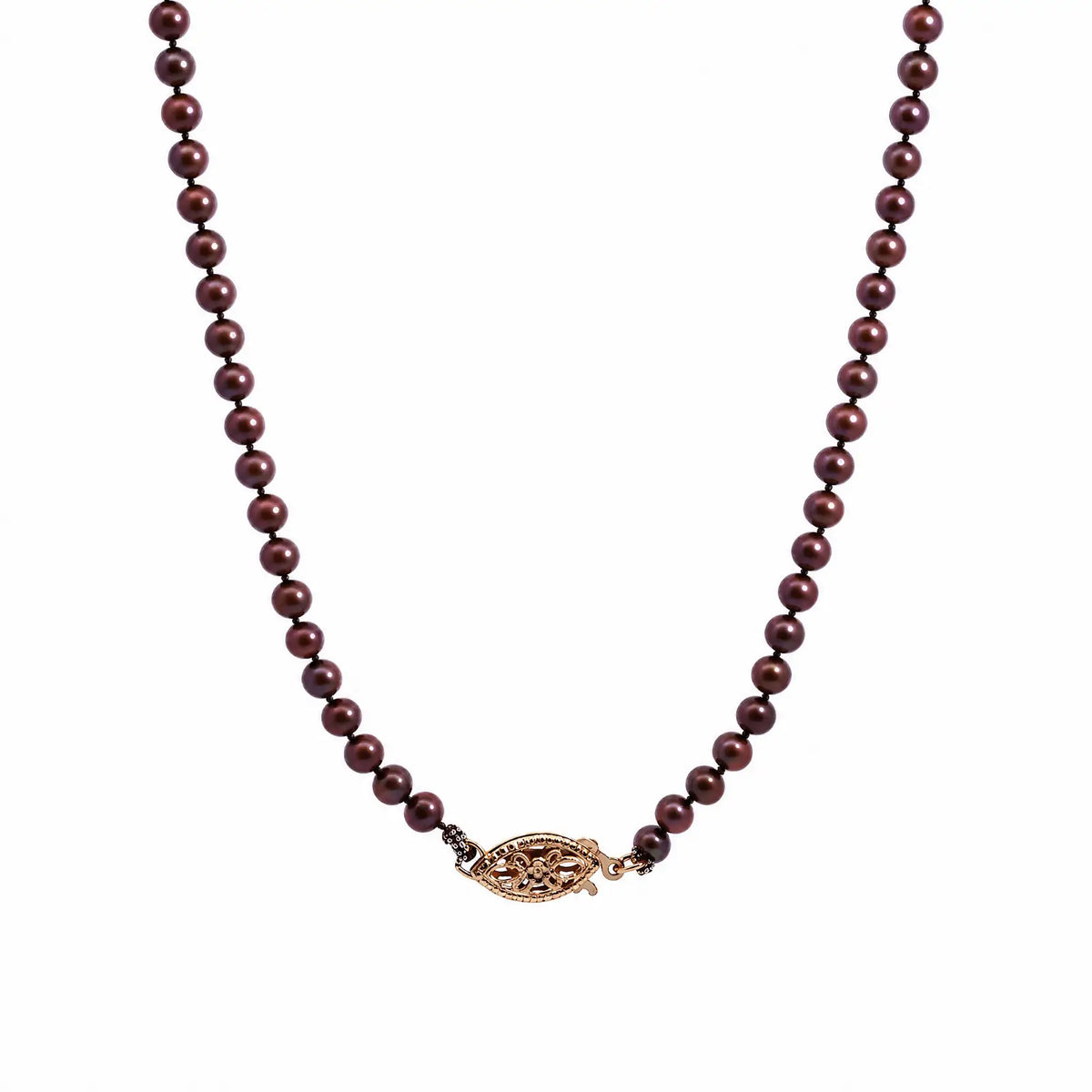 10ct Yellow Gold Chocolate Freshwater Pearl Necklace