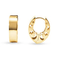 9ct Yellow Gold Huggies With Star And Moon Detail