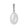 Sterling Silver Oval Freshwater Pearl Pendant