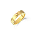 9ct Yellow Gold Screw Head Design Ring