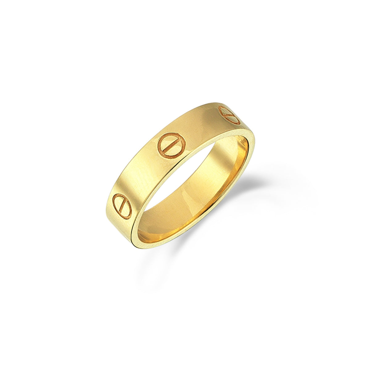 9ct Yellow Gold Screw Head Design Ring