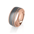 Men's 9ct Rose Gold & Tantalum Wedding Ring