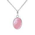Sterling Silver Oval Morganite Pendant