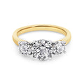 The Amelia | 2.50ct Round Lab Grown Diamond Trilogy Engagement Ring
