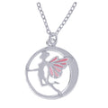 Sterling Silver Fairy Pendant With Enamel Wings