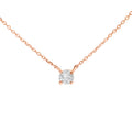 9ct Rose Gold Diamond Claw Set Necklet