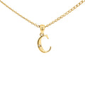 9ct Yellow Gold Diamond Set Block Initial Letter C