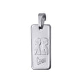Fine Silver Gemini Zodiac Pendant