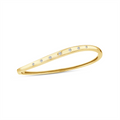 9ct Yellow Gold Lab Grown Diamond Set Hinged Bangle
