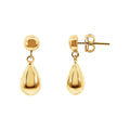 9ct Yellow Gold Teardrop Stud Earrings