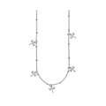 Sterling Silver Ball Chain With Hanging Stationed Dragonflies