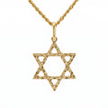 9ct Italian Yellow Gold Large Star Of David Pendant