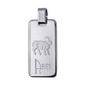 Fine Silver Aries Zodiac Pendant