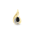 9ct Yellow Gold Spinel & Diamond Tear Shape Pendant