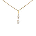 9ct Yellow Gold Multi Pearl Drop Pendant