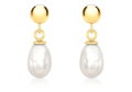 9ct Yellow Gold Freshwater Pearl Drop Earrings