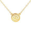 Yellow Gold Plated Cancer Zodiac Necklace