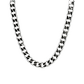 Sterling Silver Mens Bevelled Curb Chain Necklace