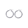 Sterling Silver Twist Hoop Earrings