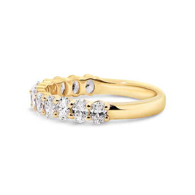 18ct Yellow Gold Oval Lab Grown Diamond Wedding Ring - alternate