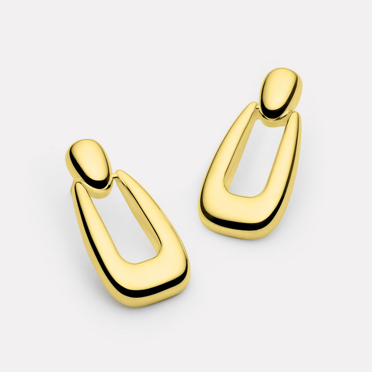 Najo Haze Yellow Gold Plated Drop Earrings