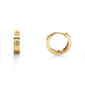 9ct Yellow Gold Hoop Earrings With Engraved Screwhead Design