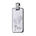 Fine Silver Taurus Zodiac Pendant