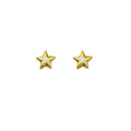 Yellow Gold Plated CZ Star Studs