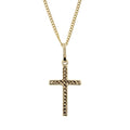9ct Yellow Gold Diamond Cut Cross