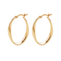 Najo Gold Plated Cinta Hoop Earrings