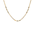 9ct Yellow Gold Cable Chain With Stationed Octagonal Tubes