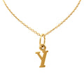 9ct Yellow Gold Block Initial Letter Y