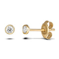9ct Yellow Gold Lab Grown Diamond Stud Earrings