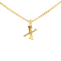 9ct Yellow Gold Diamond Set Block Initial Letter X