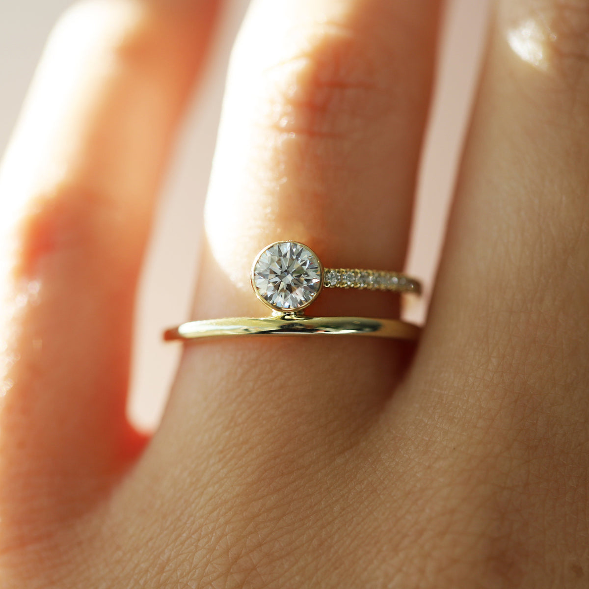 0.55ct Lab Grown Diamond Spilt Band Ring
