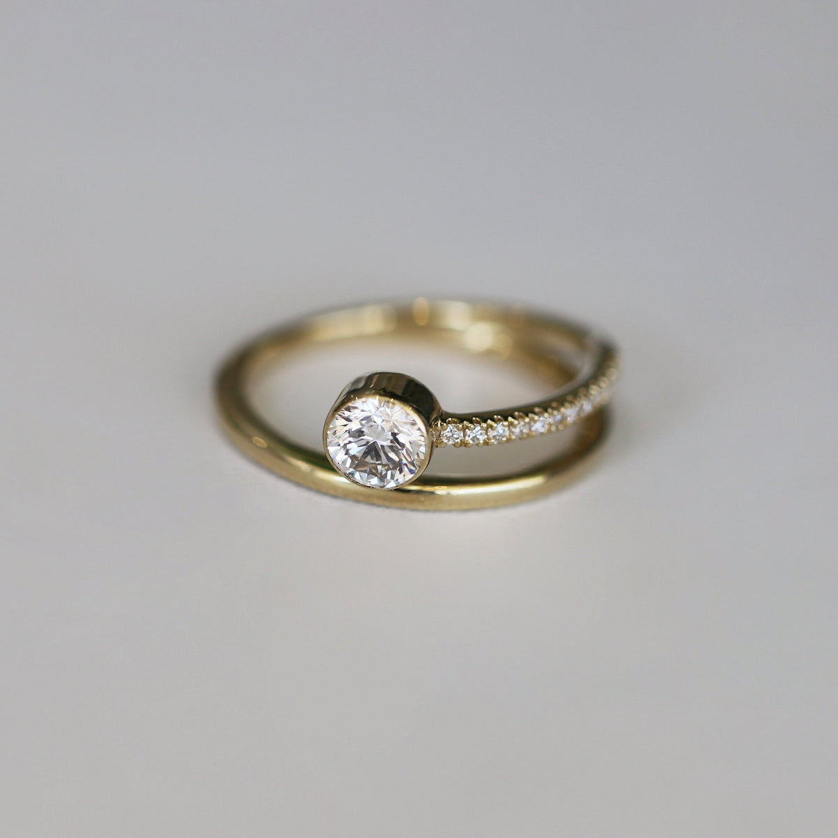 0.55ct Lab Grown Diamond Spilt Band Ring