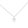 Sterling Silver Block Letter H Pendant