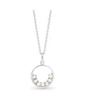 Sterling Silver Freshwater Pearl Circle Pendant