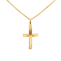 9ct Yellow Gold Italian Cross With Sunray Design