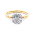 0.20ct Round Natural Diamond Cluster Ring